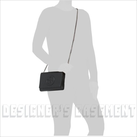 GUCCI Matelasse leather Blondie Interlocking G Chain strap clutch Bag wallet - Picture 8 of 8